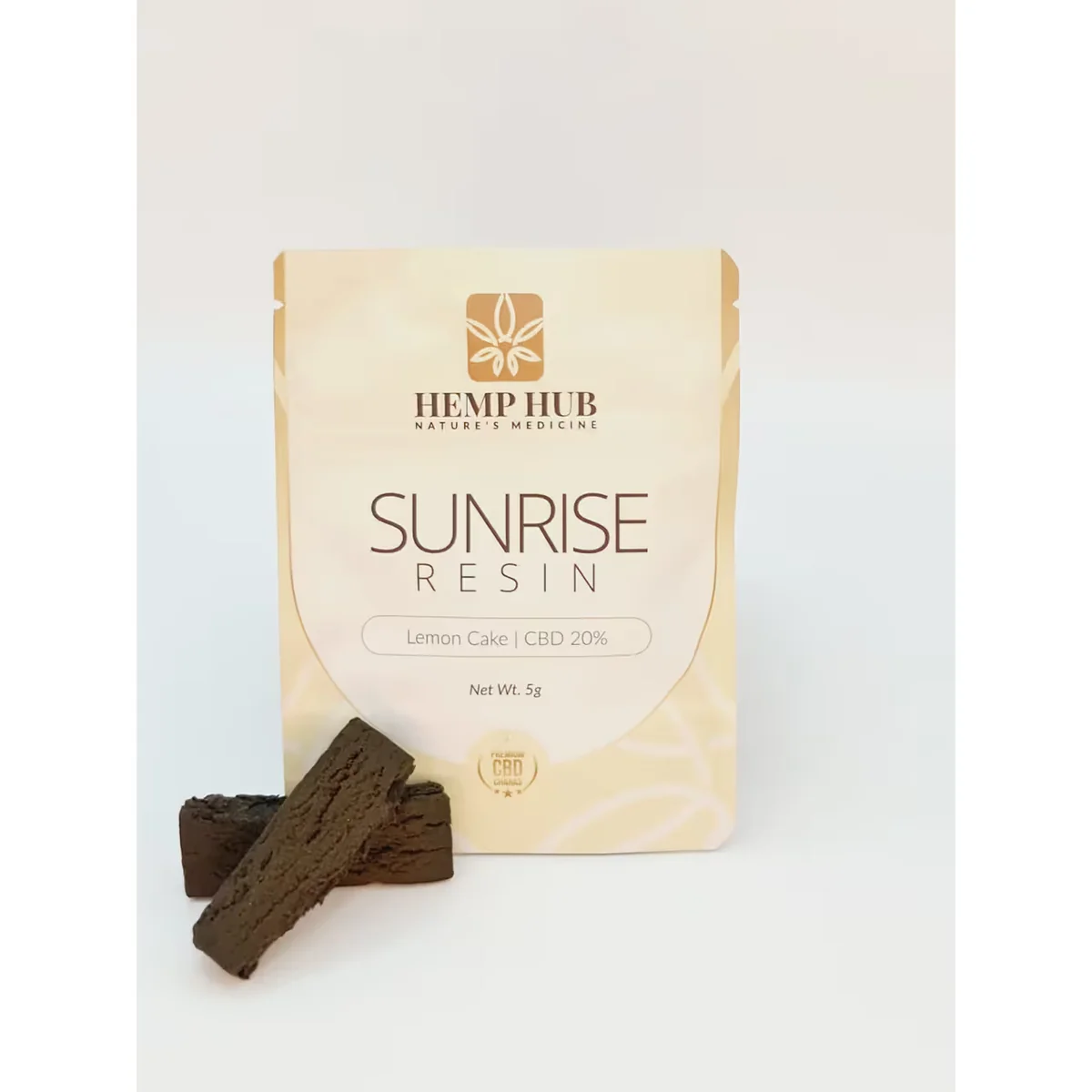 Hemp Hub Natures Medicine Sunrise Resin Lemon Cake CBD Hasha Hemp Hub Natures Medicine Sunrise Resin Lemon Cake CBD Hash - Image 1