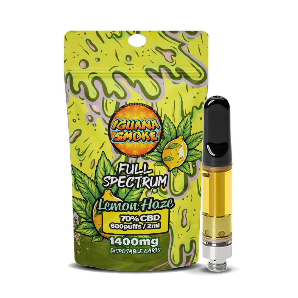 Iguana Smoke 510 CBD Vape Cartridges 2ml 1400mg - Image 1